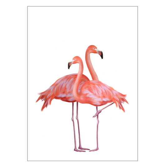 |weiss |Grusskarte Flamingos |Karte Vogel