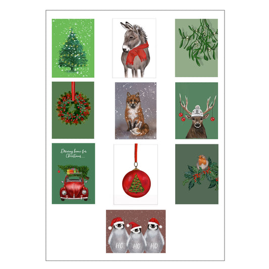 Karten Set Weihnachten  gross