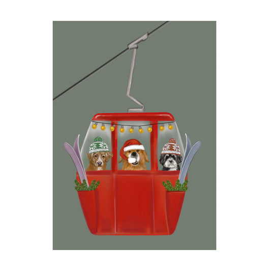 Weihnachtskarte  Wintergondel