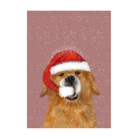 Weihnachtskarte Golden Retriever