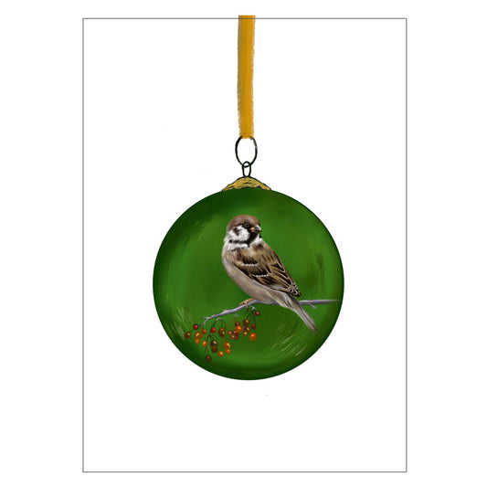 |weiss |Weihnachtskarte Weihnachtskugel Vogel